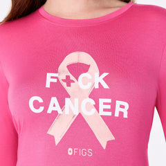 F Cancer Ribbon Long-Sleeve Underscrub