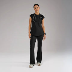 Alma Slim Crewneck Tunic Scrub Top
