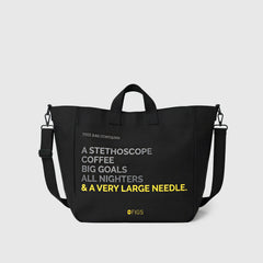 A Very Large Needle Detachable Strap Tote