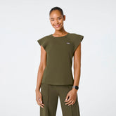 Orillia Slim Scoop-Neck Scrub Top