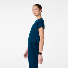 Arua Cropped Crewneck Scrub Top