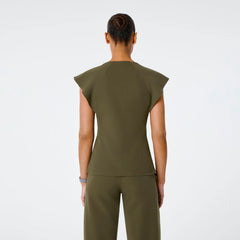 Orillia Slim Scoop-Neck Scrub Top