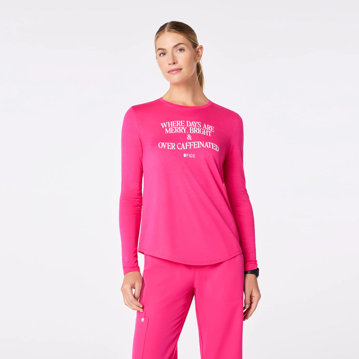 Where Days Are Merry, Bright and Overcaffeinated Long-Sleeve Underscrub