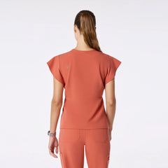 Eveleigh Slim Peplum Scrub Top
