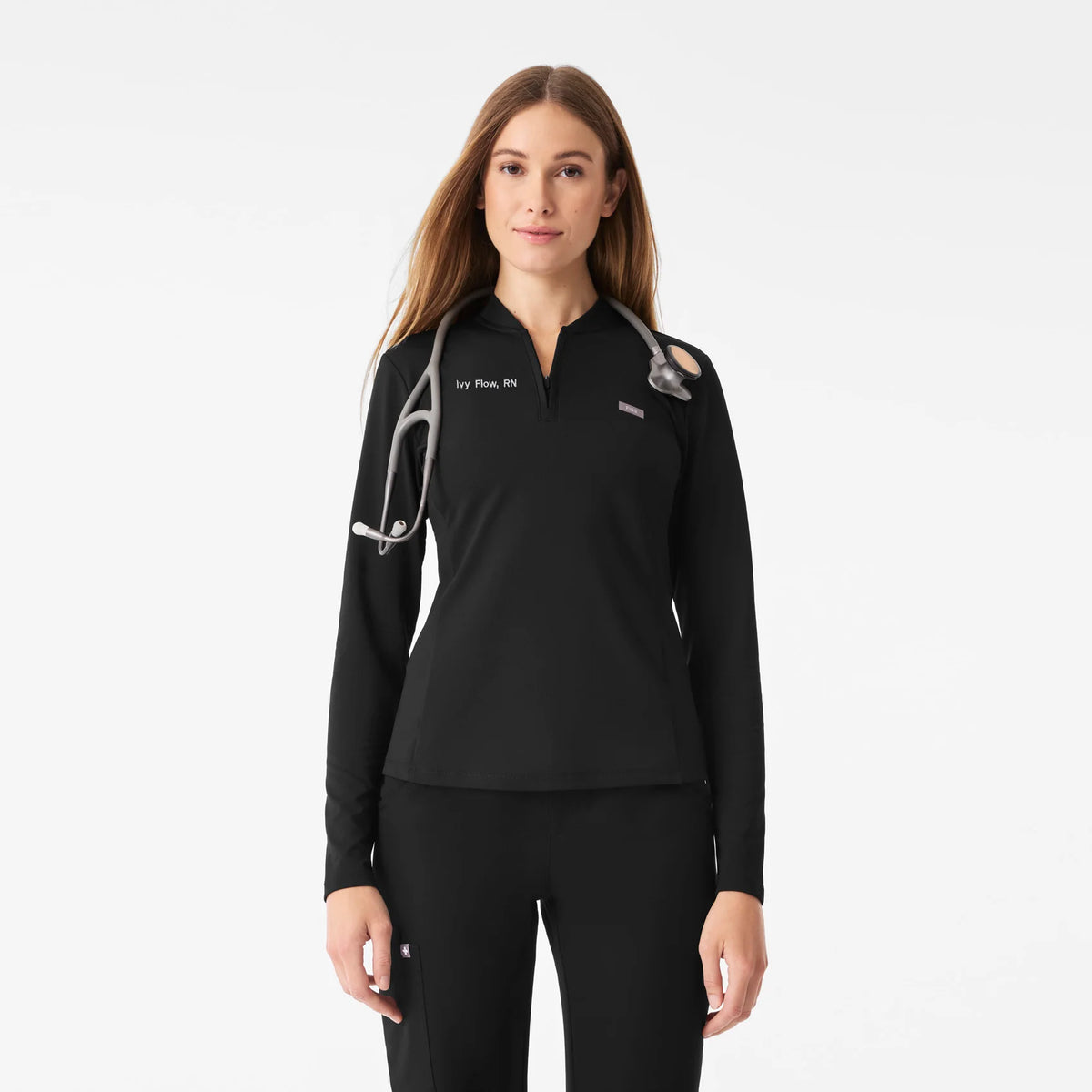Bree Slim Long-Sleeve Scrub Top