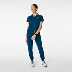 Arua Cropped V-Neck Scrub Top