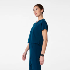 Arua Cropped V-Neck Scrub Top