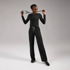Piedra High-Rise Straight-Leg Scrub Pant
