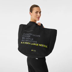 A Very Large Needle Detachable Strap Tote