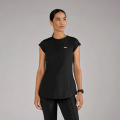 Alma Slim Crewneck Tunic Scrub Top