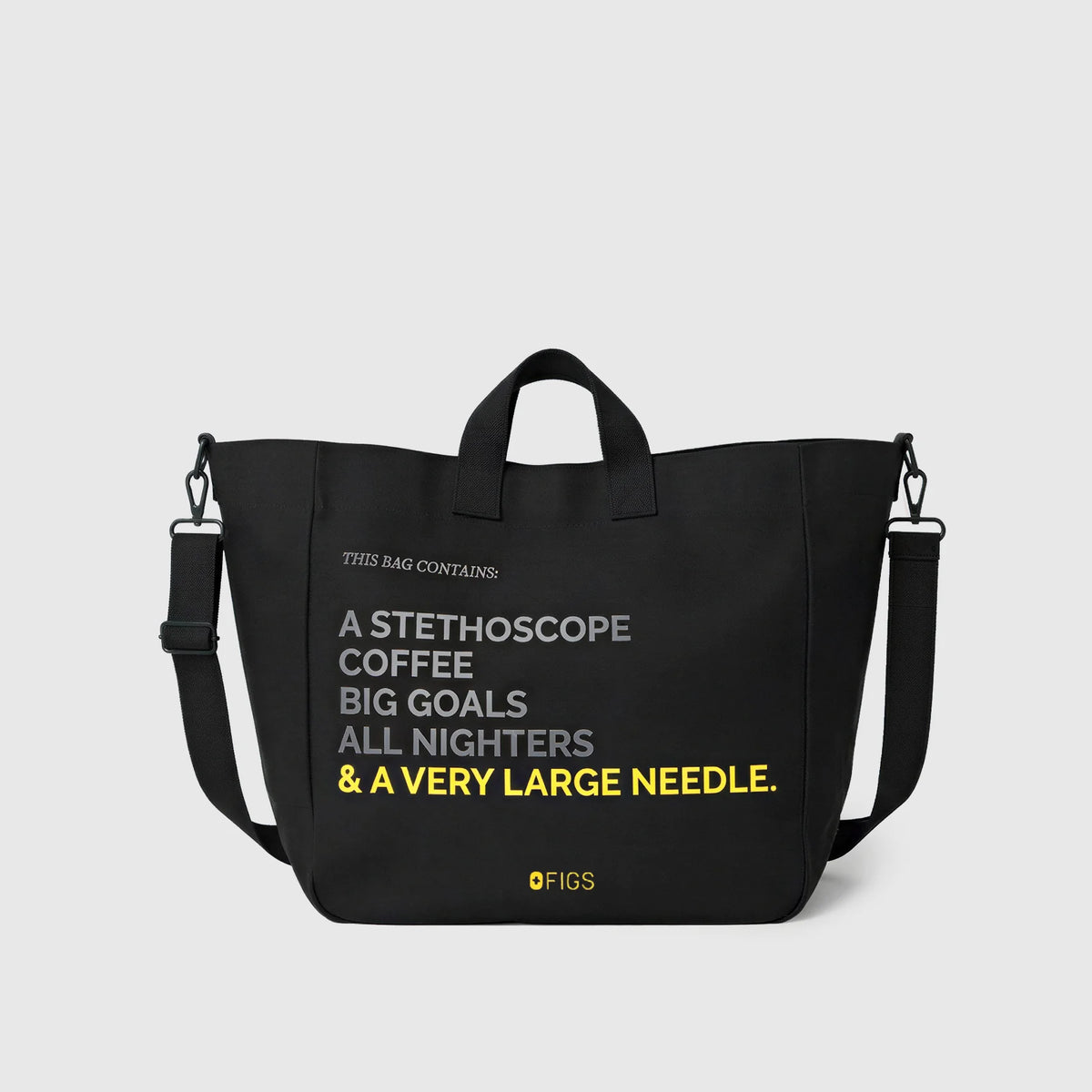 A Very Large Needle Detachable Strap Tote