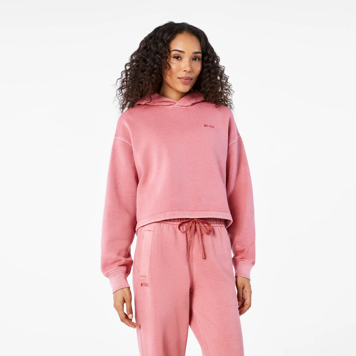 Hayden Vintage Wash Cropped Hoodie Sweatshirt
