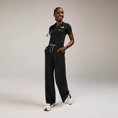 Salina High-Rise Wide-Leg Scrub Pant